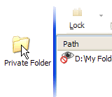Drag a file/folder to protect it